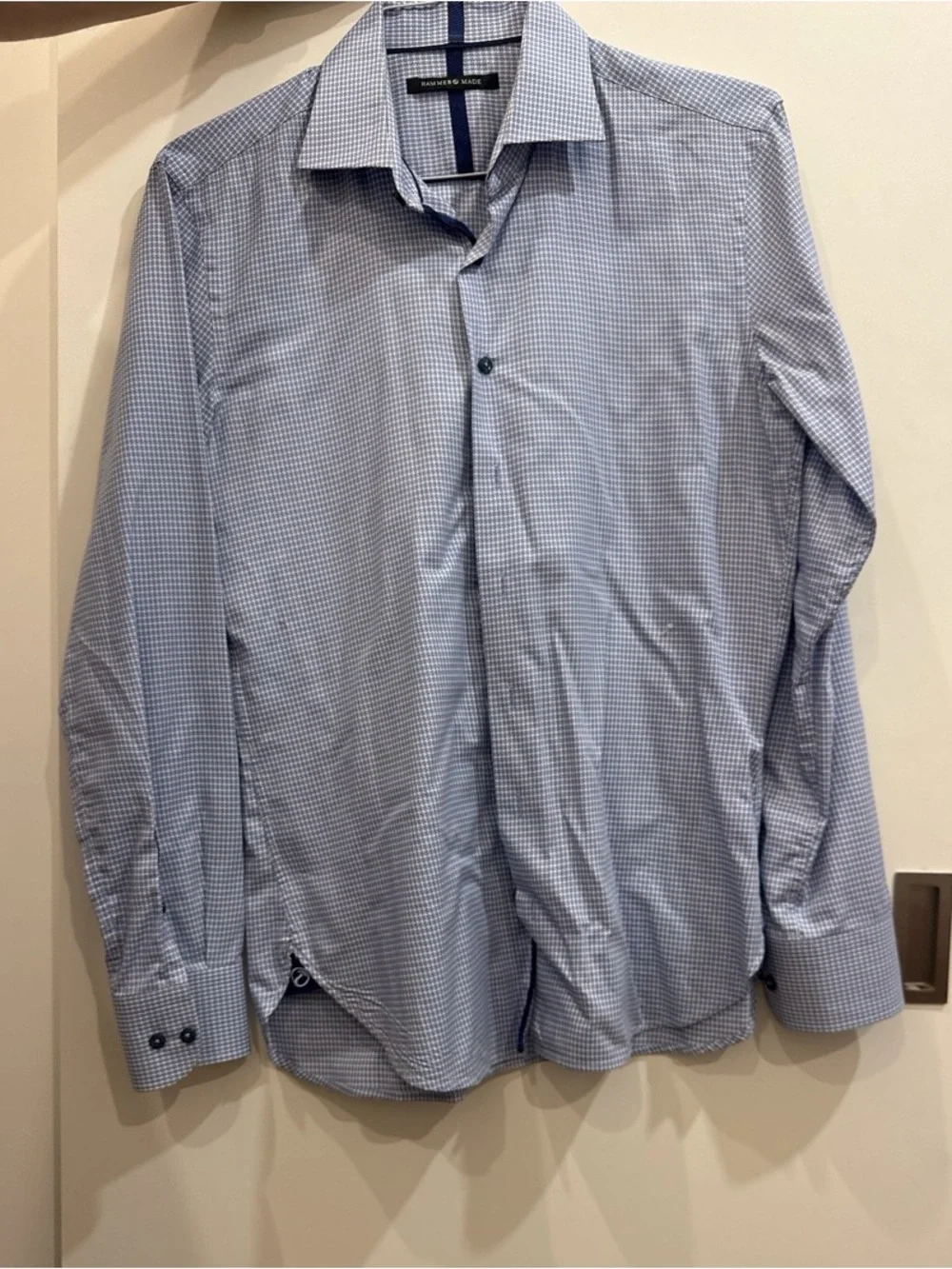Banana Republic Light Blue Micro-Check Dress Shirt